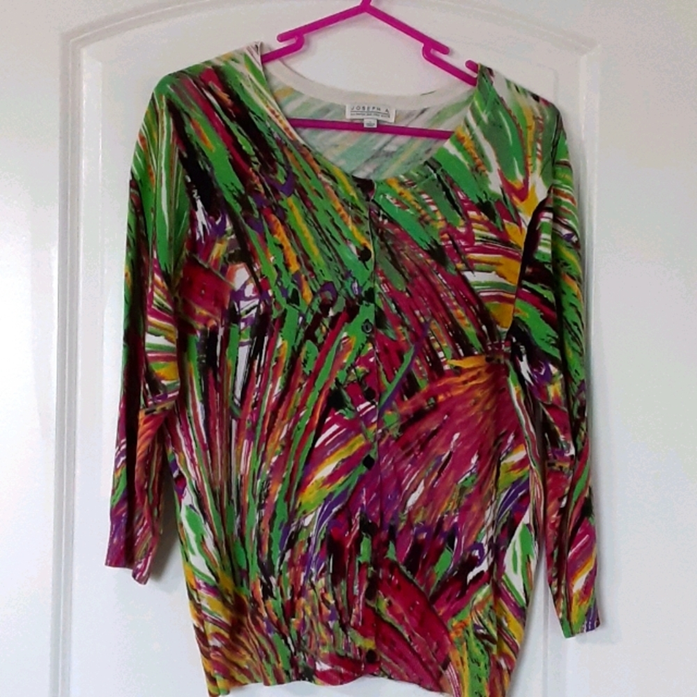 Joseph A multicolored printed cardigan